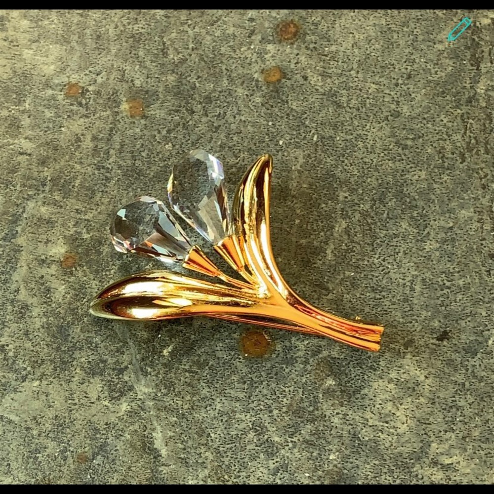 Swarovski Mini Calla Lily Crystal Pin Brooch